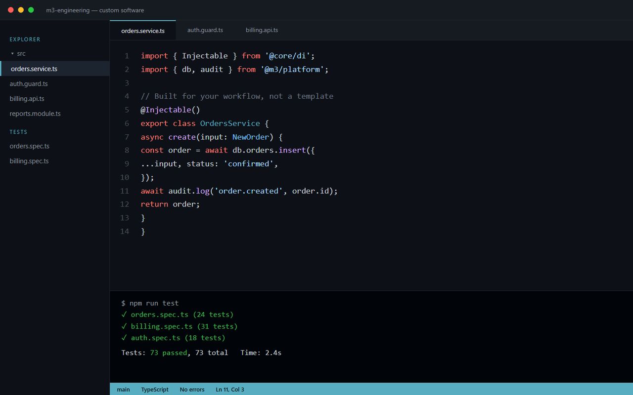 Custom software