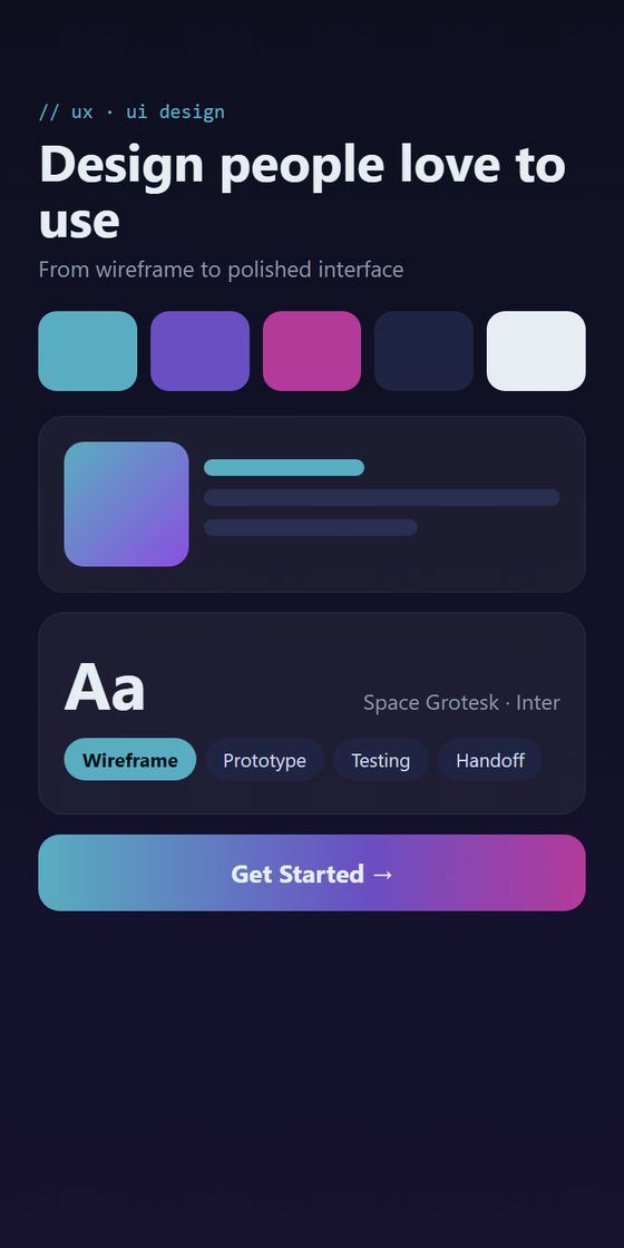 UX/UI design